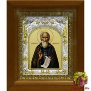 Икона освященная &quot;Сергий(Сергей) Радонежский преподобный&quot;,в киоте 20x24 см, 20x24 см