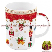 Кружка фарфоровая &quot;Новогодние украшения&quot; 370 мл Подарочная упаковка Christmas ornaments Easy Life