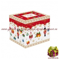 Кружка фарфоровая "Новогодние украшения" 370 мл Подарочная упаковка Christmas ornaments Easy Life - вид 1 миниатюра