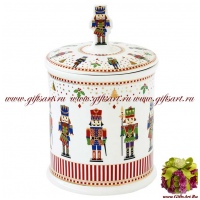 Банка для печенья фарфоровая &quot;Щелкунчик&quot; Высота 21 см Подарочная упаковка