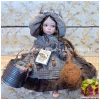 Фарфоровая кукла Montedragone Cenerentola 1a misura Золушка Лимит 300. Высота 40 см. Италия