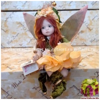 Кукла фарфоровая Montedragone Iris Ирис Оранжевый. Высота 22 см. Италия