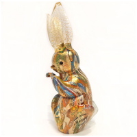 Кролик. Муранское стекло. Символ 2023 года. Миллефиори. Италия. Высота 13 см