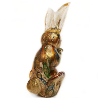 Кролик. Муранское стекло. Символ 2023 года. Миллефиори. Италия. Высота 13 см - вид 2 миниатюра