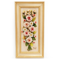 Картина фарфоровая панно Букет цветов 44 x 23 см. 10816536 Италия Arte Casa