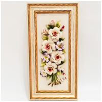 Картина фарфоровая панно Букет цветов 44 x 23 см. 20816536 Италия Arte Casa