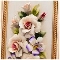 Картина фарфоровая панно Букет цветов 44 x 23 см. 20816536 Италия Arte Casa - вид 5 миниатюра