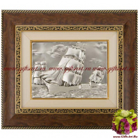 Панно в багете Парусники в море. Arte Casa. Италия. 42 х 36 см