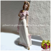 Девушка с зонтиком. Фарфоровая статуэтка. Sabadin. 28 см. Италия