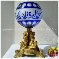 Ваза Три Музы. Хрусталь и бронза. Коллекция Дворцовые традиции. Ручная работа. Высота 33 см