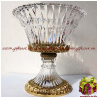 Ваза Флоренция. Хрусталь и бронза. Коллекция Дворцовые традиции. Ручная работа. Высота 26 см