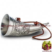 Рог изобилия, оловянная посуда серия Гамбринус. 19 см. Без подставки. Artina Австрия