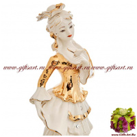 Девушка с бабочкой. Леди Батерфляй. Фарфоровая статуэтка. Sabadin. 33 см. Италия - вид 2 миниатюра