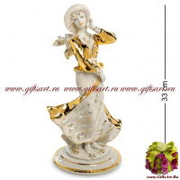 Девушка на ветру. Фарфоровая статуэтка. Sabadin. Высота 34 см. Италия