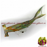 Рыба-молот. Муранское стекло в технике Calcedonio. Авторская ручная работа. Италия. Длина 47 см - вид 2 миниатюра