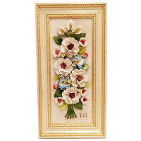 Картина фарфоровая панно Букет цветов 44 x 23 см. 30816536 Италия Arte Casa