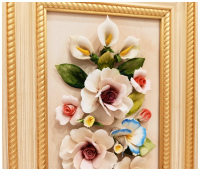 Картина фарфоровая панно Букет цветов 44 x 23 см. 30816536 Италия Arte Casa - вид 1 миниатюра