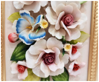 Картина фарфоровая панно Букет цветов 44 x 23 см. 30816536 Италия Arte Casa - вид 3 миниатюра