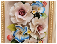 Картина фарфоровая панно Букет цветов 44 x 23 см. 30816536 Италия Arte Casa - вид 4 миниатюра