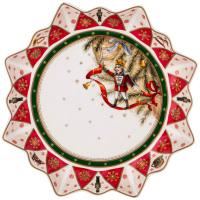 Блюдо фарфоровое Щелкунчик Новогодняя коллекция 26 см 85-1865 Подарочная упаковка