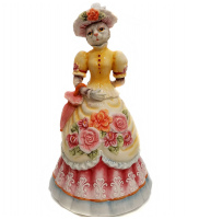 Статуэтка Кошка с зонтиком Символ года 2023. Фарфор. Высота 35,5 см Cosmos Gifts