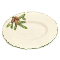 Блюдо овальное новогоднее Annaluma серия Pinecone. 52806. Керамика. Ручная работа. Италия. Длина 44,5 см - вид 2 миниатюра