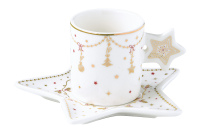 Кофейный набор Christmas Lights на 2 персоны. 80 мл. Фарфор. Подарочная упаковка Easy Life - вид 2 миниатюра