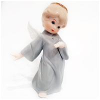 Фигурка декоративная Ангел Радости. Фарфор. Страза. Золочение Высота 19 см