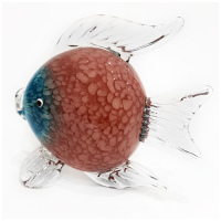 Морская рыбка Оранда пурпурная. Стеклянная фигурка в стиле Мурано. Длина 20 см - вид 3 миниатюра