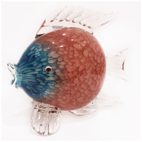 Морская рыбка Оранда пурпурная. Стеклянная фигурка в стиле Мурано. Длина 20 см - вид 4 миниатюра