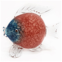 Морская рыбка Оранда пурпурная. Стеклянная фигурка в стиле Мурано. Длина 20 см - вид 5 миниатюра