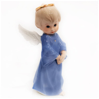 Фигурка декоративная Ангел Знаний. Фарфор. Страза. Золочение Высота 19 см - вид 1 миниатюра