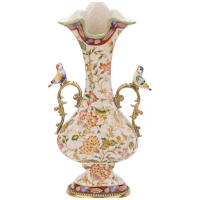 Ваза Заря. Фарфор и бронза. Коллекция Изобилие. Ручная работа. Высота 31 см