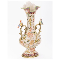 Ваза Заря. Фарфор и бронза. Коллекция Изобилие. Ручная работа. Высота 31 см - вид 1 миниатюра