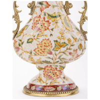 Ваза Заря. Фарфор и бронза. Коллекция Изобилие. Ручная работа. Высота 31 см - вид 2 миниатюра