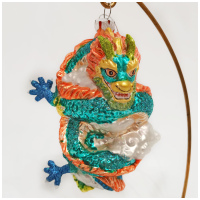 Елочное украшение &quot;Небесный Дракон&quot; Символ года 2024. Holiday Classics. Высота 15 см.