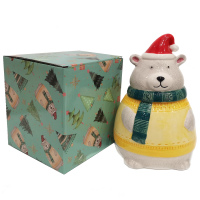 Банка для конфет и печенья Сладкий новый год, 1050 мл. Dinastiya. Высота 22 см - вид 9 миниатюра