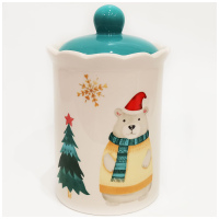 Банка для конфет и печенья Сладкий новый год, 810 мл. Dinastiya. Высота 19 см - вид 5 миниатюра