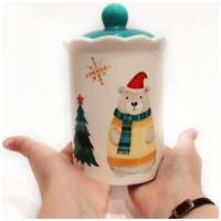 Банка для конфет и печенья Сладкий новый год, 810 мл. Dinastiya. Высота 19 см - вид 9 миниатюра