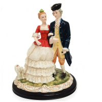 Статуэтка Дама и офицер. Фарфор. Высота 30 см.