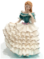 Статуэтка Девушка. На танго. Кружевной фарфор. Высота 22 см. Cosmos Gifts