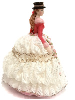 Статуэтка Леди Роуз. Кружевной фарфор. Высота 23 см. Cosmos Gifts - вид 2 миниатюра