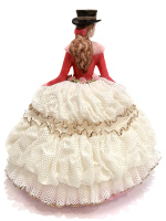 Статуэтка Леди Роуз. Кружевной фарфор. Высота 23 см. Cosmos Gifts - вид 3 миниатюра