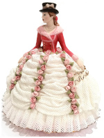 Статуэтка Леди Роуз. Кружевной фарфор. Высота 23 см. Cosmos Gifts - вид 5 миниатюра