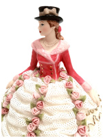 Статуэтка Леди Роуз. Кружевной фарфор. Высота 23 см. Cosmos Gifts - вид 6 миниатюра