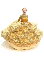 Статуэтка Дама на балу. Кружевной фарфор. Высота 23.5 см. Cosmos Gifts