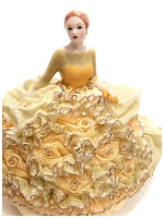 Статуэтка Дама на балу. Кружевной фарфор. Высота 23.5 см. Cosmos Gifts - вид 1 миниатюра