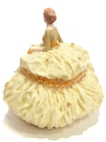 Статуэтка Дама на балу. Кружевной фарфор. Высота 23.5 см. Cosmos Gifts - вид 4 миниатюра