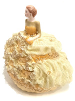 Статуэтка Дама на балу. Кружевной фарфор. Высота 23.5 см. Cosmos Gifts - вид 5 миниатюра