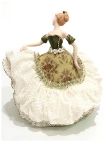 Статуэтка Дама на балу. Музыкальная. Кружевной фарфор. Высота 22 см. Cosmos Gifts - вид 2 миниатюра